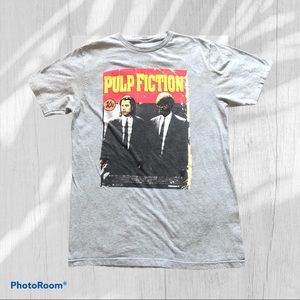 Pulp Fiction Movie Gray Short Sleeve T Shirt Large